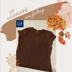 🍁 GAP Stretch Women’s Brown Short Sleeve T-Shirt